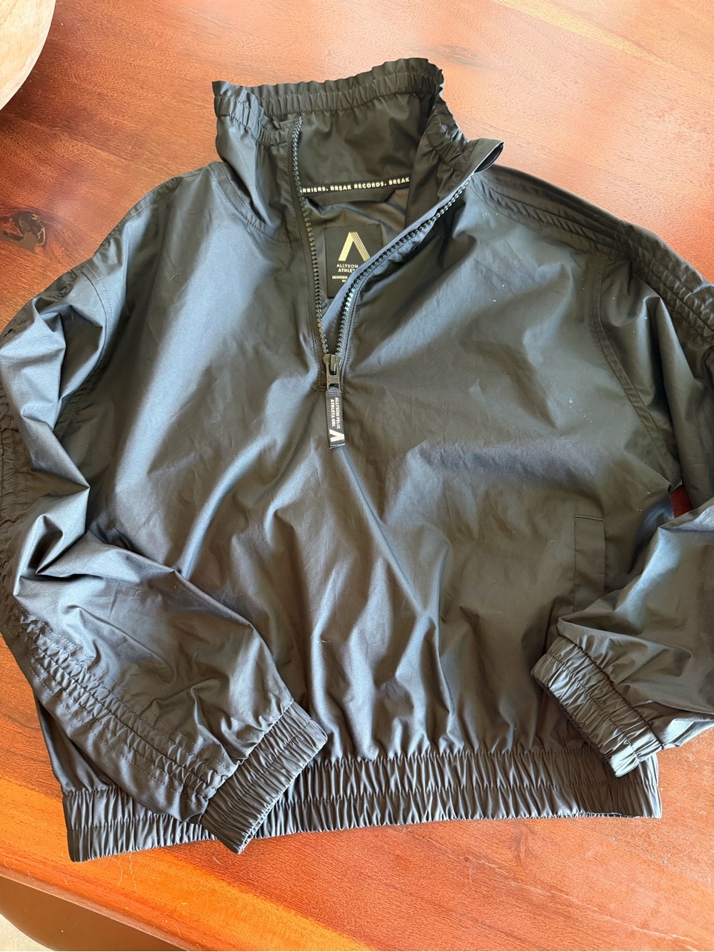 Athleta Girl Black Kids' Half-Zip Rain Pullover